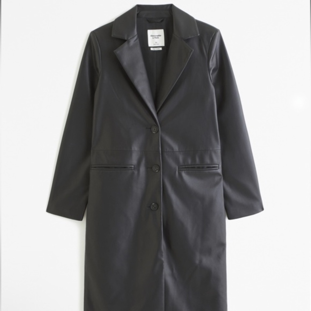 Abercrombie & Fitch Vegan Leather Coat NWOT